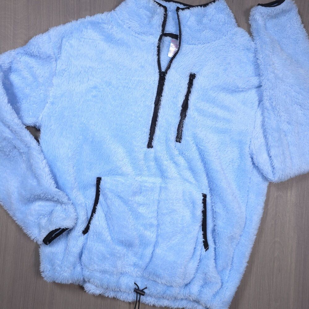 No Boundaries Baby Blue Sherpa Quarter Zip